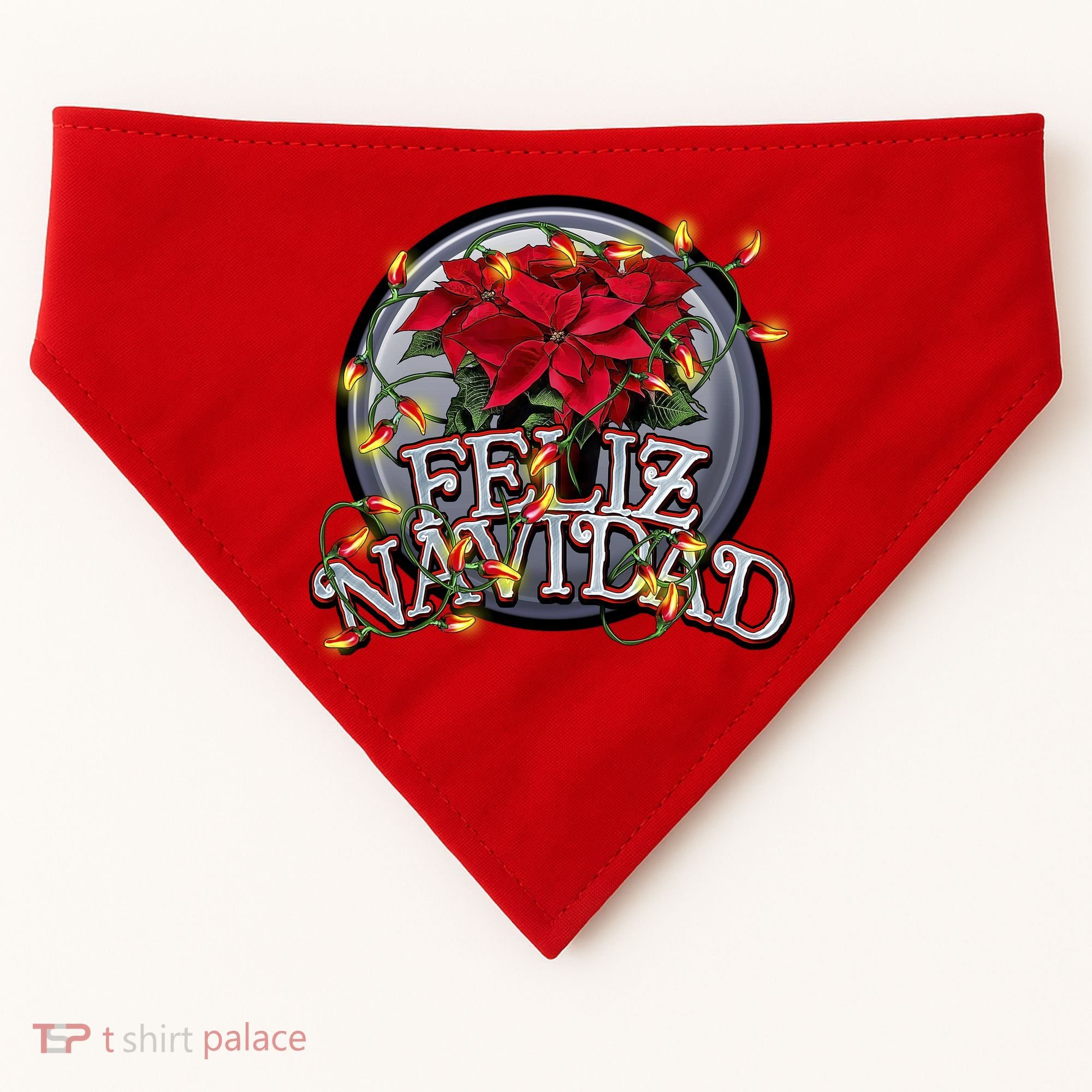 Feliz Navidad USA-Made Doggie Bandana