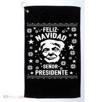 Feliz Navidad Senor President Donald Trump Golf Towel thumb 0