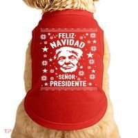 Feliz Navidad Senor President Donald Trump Doggie Tank thumb 0