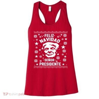 Feliz Navidad Senor President Donald Trump Women's Tank Top