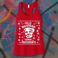 Feliz Navidad Senor President Donald Trump Women's Tank Top thumb 3
