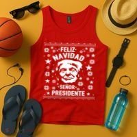 Feliz Navidad Senor President Donald Trump Tank Top thumb 4