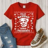 Feliz Navidad Senor President Donald Trump Women's T-Shirt thumb 3