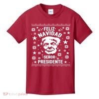 Feliz Navidad Senor President Donald Trump Kids T-Shirt thumb 0