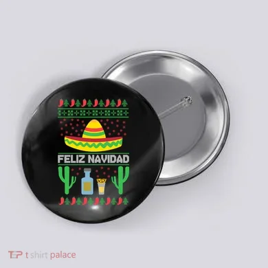 Feliz Navidad Ugly Christmas Button