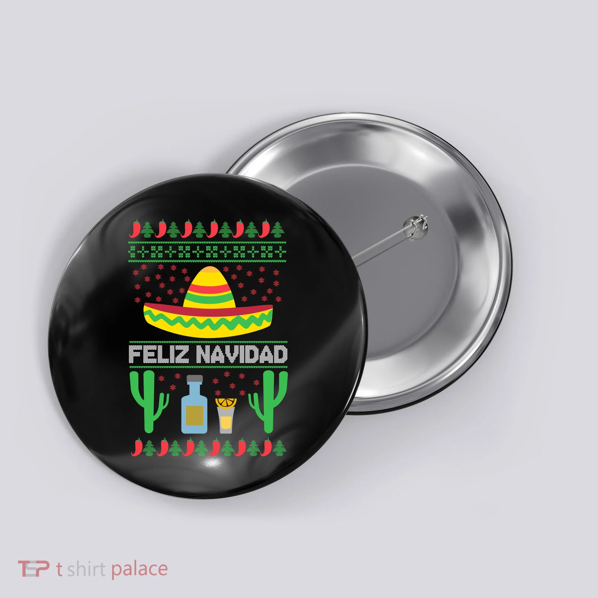 Feliz Navidad Ugly Christmas Button