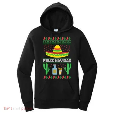 Feliz Navidad Ugly Christmas Women's Hoodie