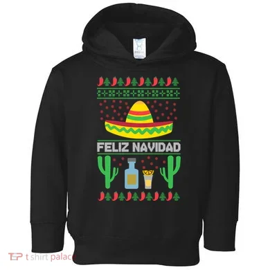 Feliz Navidad Ugly Christmas Toddler Hoodie