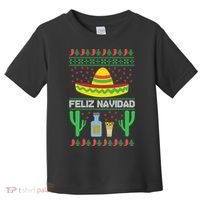 Feliz Navidad Ugly Christmas Toddler T-Shirt thumb 0