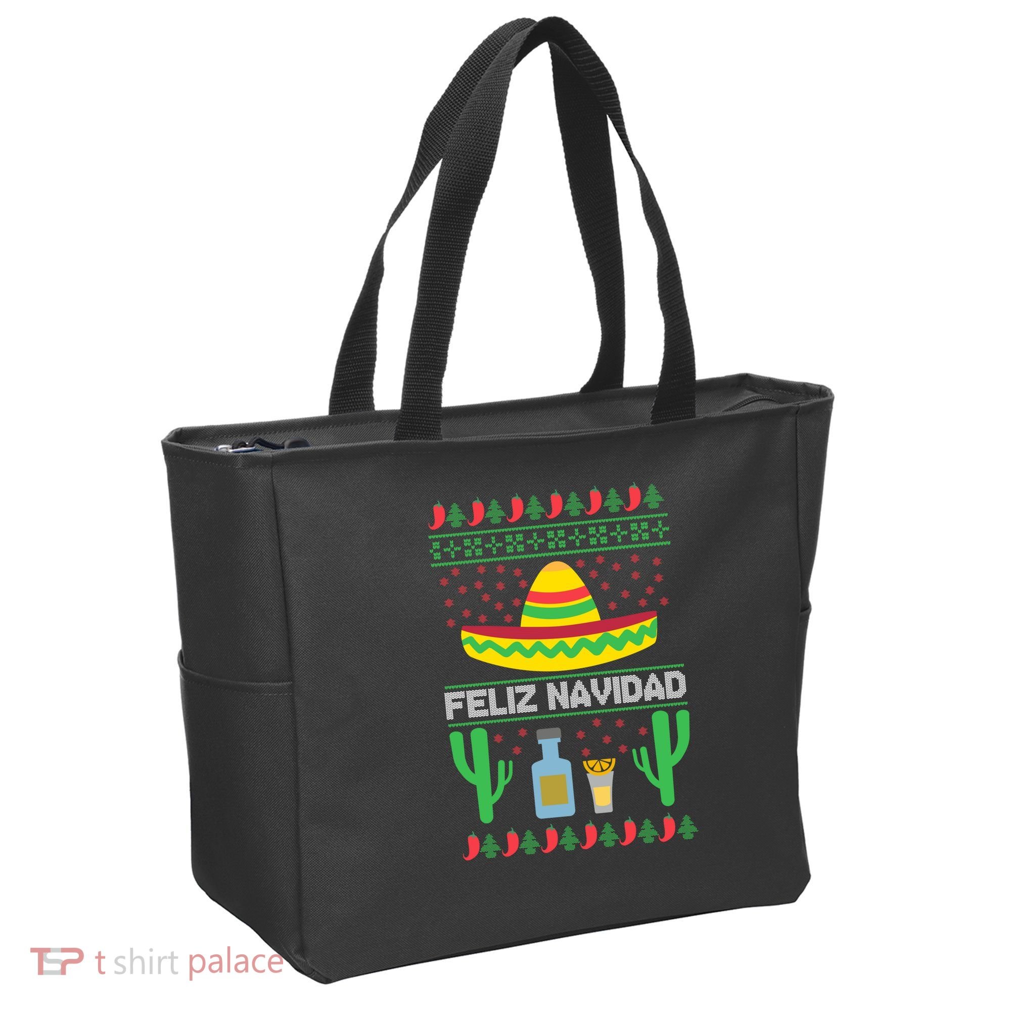 Feliz Navidad Ugly Christmas Tote Bag