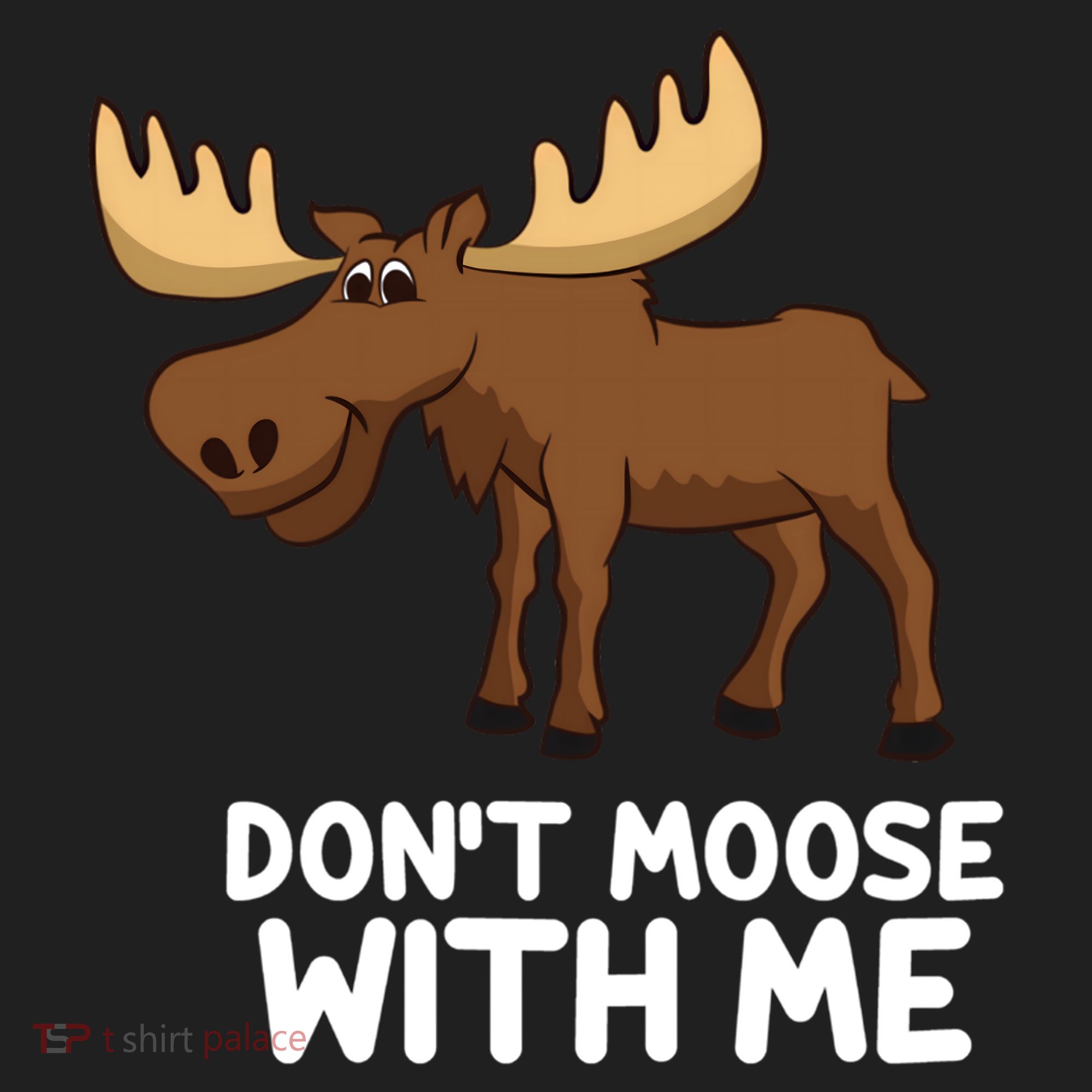 Funny Elk Moose Pun Don't Moose With Me Cute Moose Funny Gift Beanie