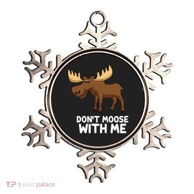 Funny Elk Moose Pun Don't Moose With Me Cute Moose Funny Gift Ornament