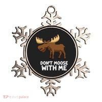 Funny Elk Moose Pun Don't Moose With Me Cute Moose Funny Gift Ornament thumb 0