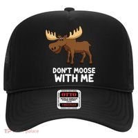 Funny Elk Moose Pun Don't Moose With Me Cute Moose Funny Gift Hat thumb 0