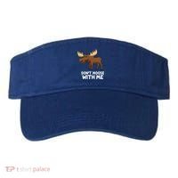 Funny Elk Moose Pun Don't Moose With Me Cute Moose Funny Gift Visor thumb 0