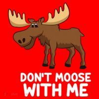 Funny Elk Moose Pun Don't Moose With Me Cute Moose Funny Gift Santa Hat thumb 1