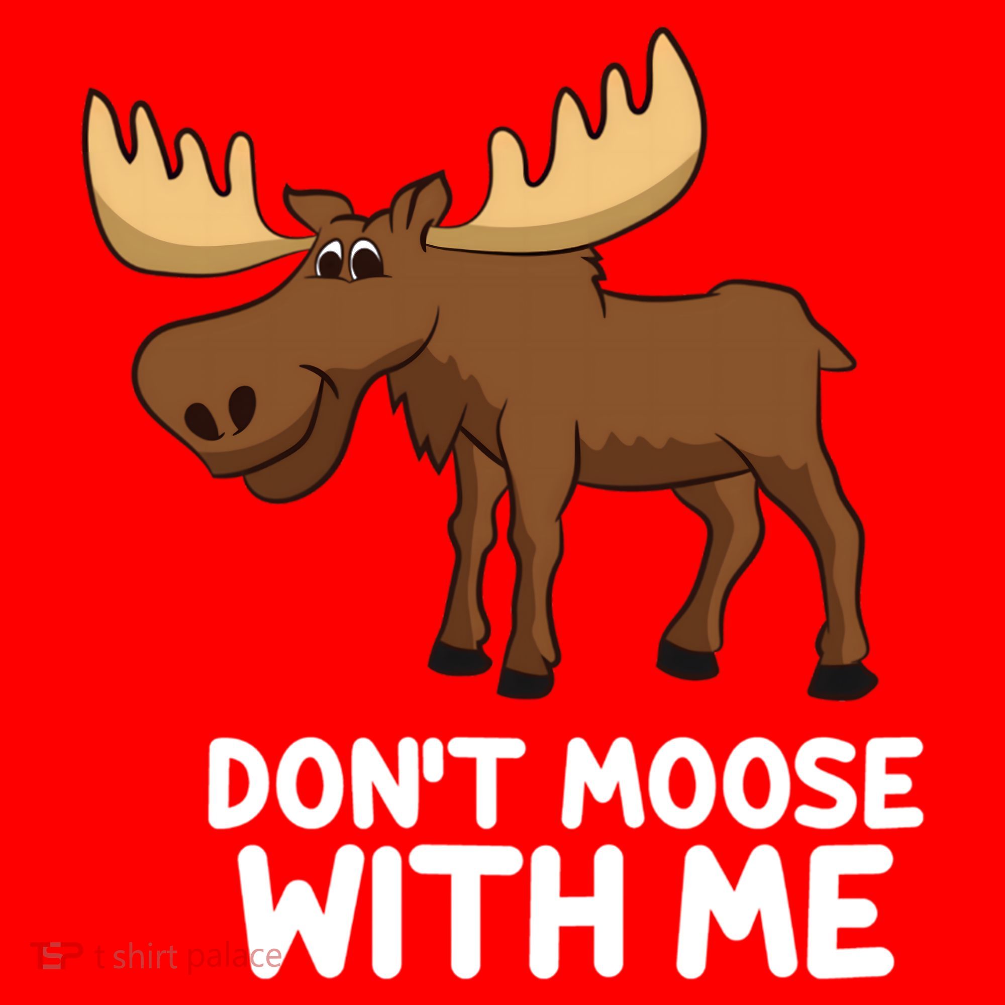 Funny Elk Moose Pun Don't Moose With Me Cute Moose Funny Gift Santa Hat