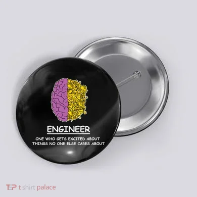 Funny Engineering Mechanical Civil Engineer Button