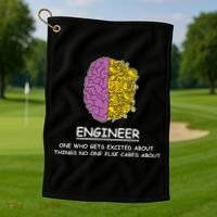 Funny Engineering Mechanical Civil Engineer Golf Towel thumb 1