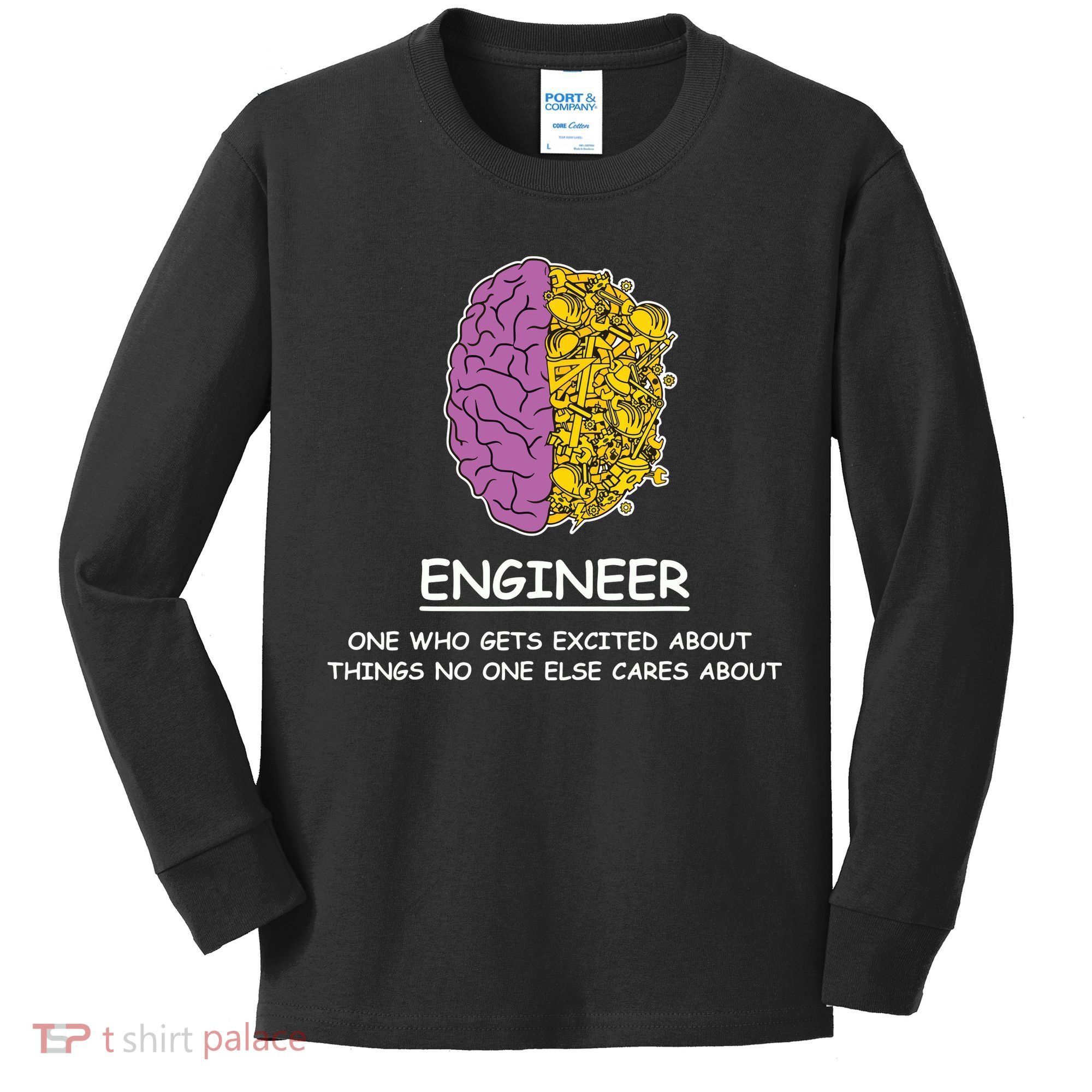 Funny Engineering Mechanical Civil Engineer Kids Long Sleeve Shirt