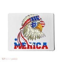 Funny Eagle Mullet Sunglasses Merica 4th Of July USA American Flag Mousepad thumb 0