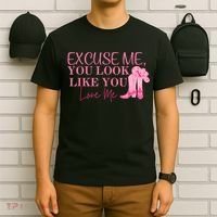 Funny Excuse Me You Look Like You Love Me Funny Boots Memes T T-Shirt thumb 6