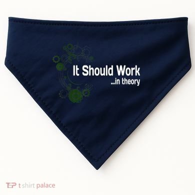 Funny Engineer Meme Design It Should Work In Theory USA-Made Doggie Bandana