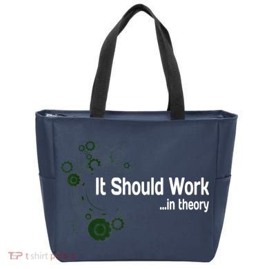 Funny Engineer Meme Design It Should Work In Theory Tote Bag