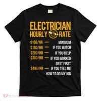 Funny Electrician Men Electrician Hourly Rate Electrician T-Shirt thumb 0