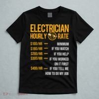 Funny Electrician Men Electrician Hourly Rate Electrician T-Shirt thumb 5
