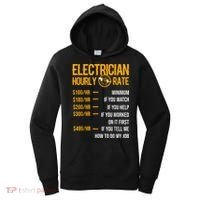 Funny Electrician Men Electrician Hourly Rate Electrician Women's Hoodie thumb 0