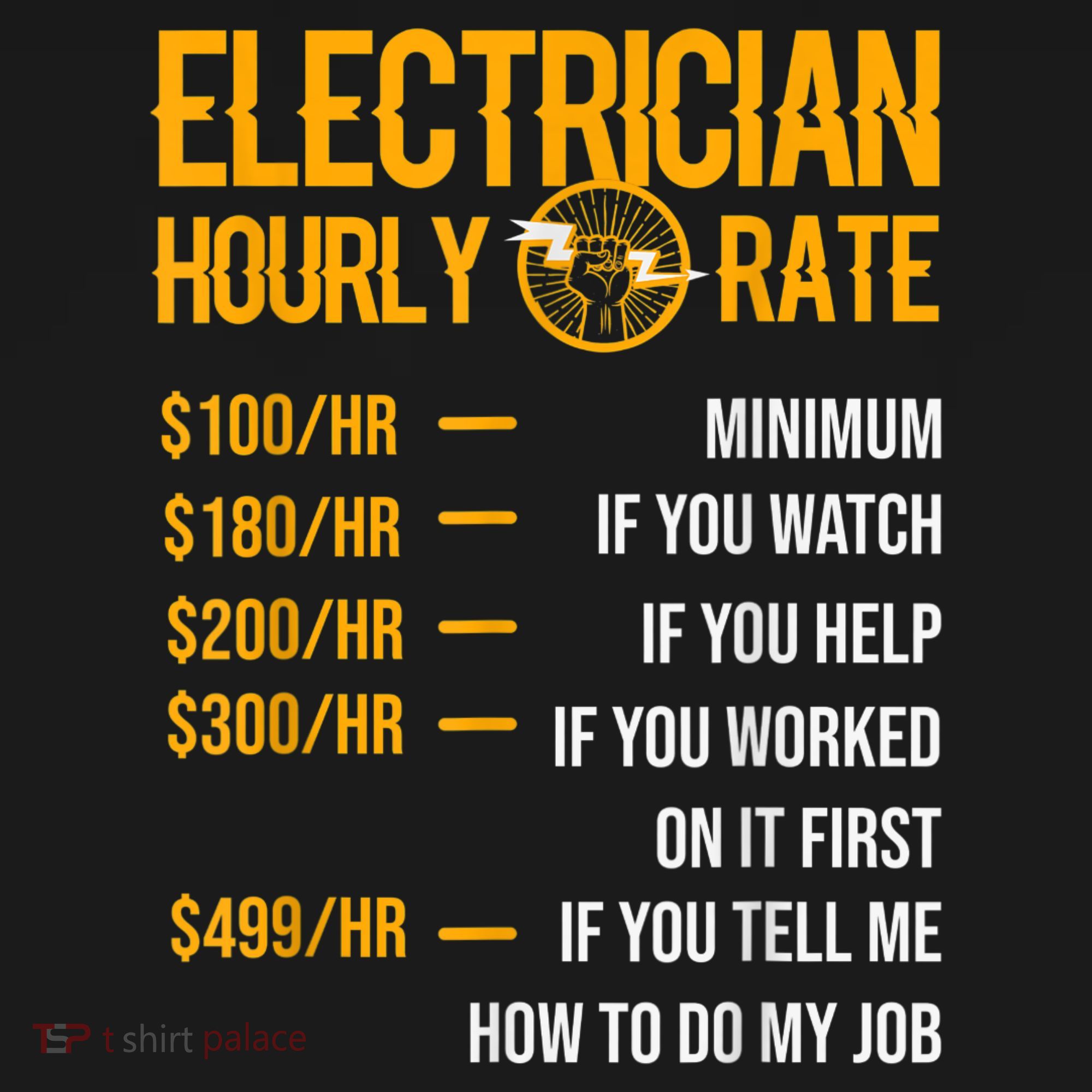 Funny Electrician Men Electrician Hourly Rate Electrician Women's Tank Top