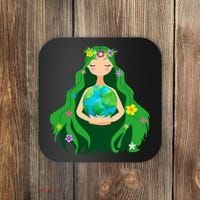 Flower Earth Mother Figure Cute Coaster thumb 0