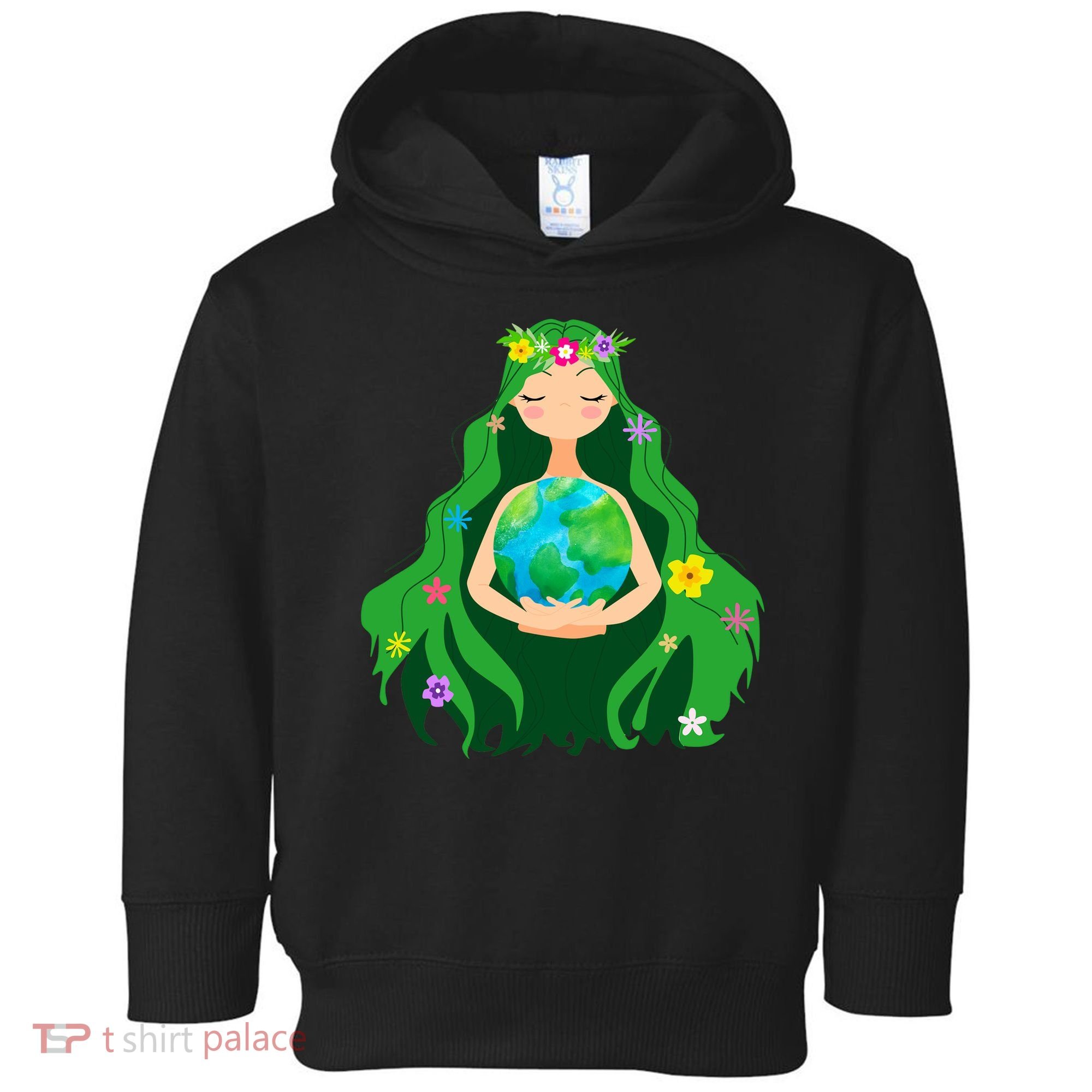Flower Earth Mother Figure Cute Toddler Hoodie