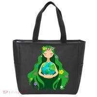 Flower Earth Mother Figure Cute Tote Bag thumb 0