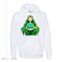 Flower Earth Mother Figure Cute Comfort Colors Garment-Dyed Hooded Sweatshirt thumb 0