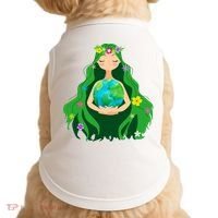 Flower Earth Mother Figure Cute Doggie Tank thumb 0