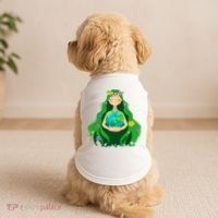 Flower Earth Mother Figure Cute Doggie Tank thumb 2