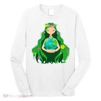 Flower Earth Mother Figure Cute Long Sleeve Shirt thumb 0