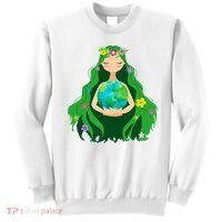 Flower Earth Mother Figure Cute Sweatshirt thumb 0
