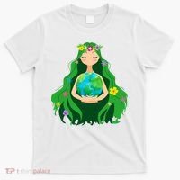 Flower Earth Mother Figure Cute T-Shirt thumb 0