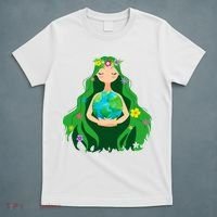Flower Earth Mother Figure Cute T-Shirt thumb 5