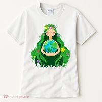 Flower Earth Mother Figure Cute Tall T-Shirt thumb 0