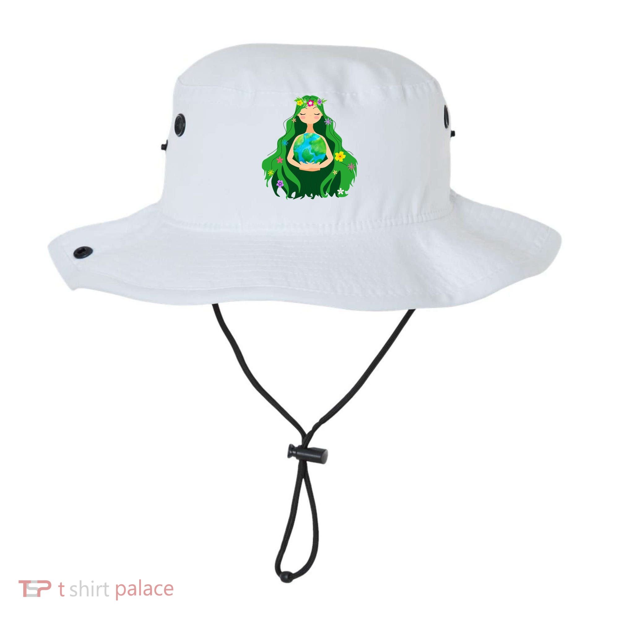 Flower Earth Mother Figure Cute Bucket Hat