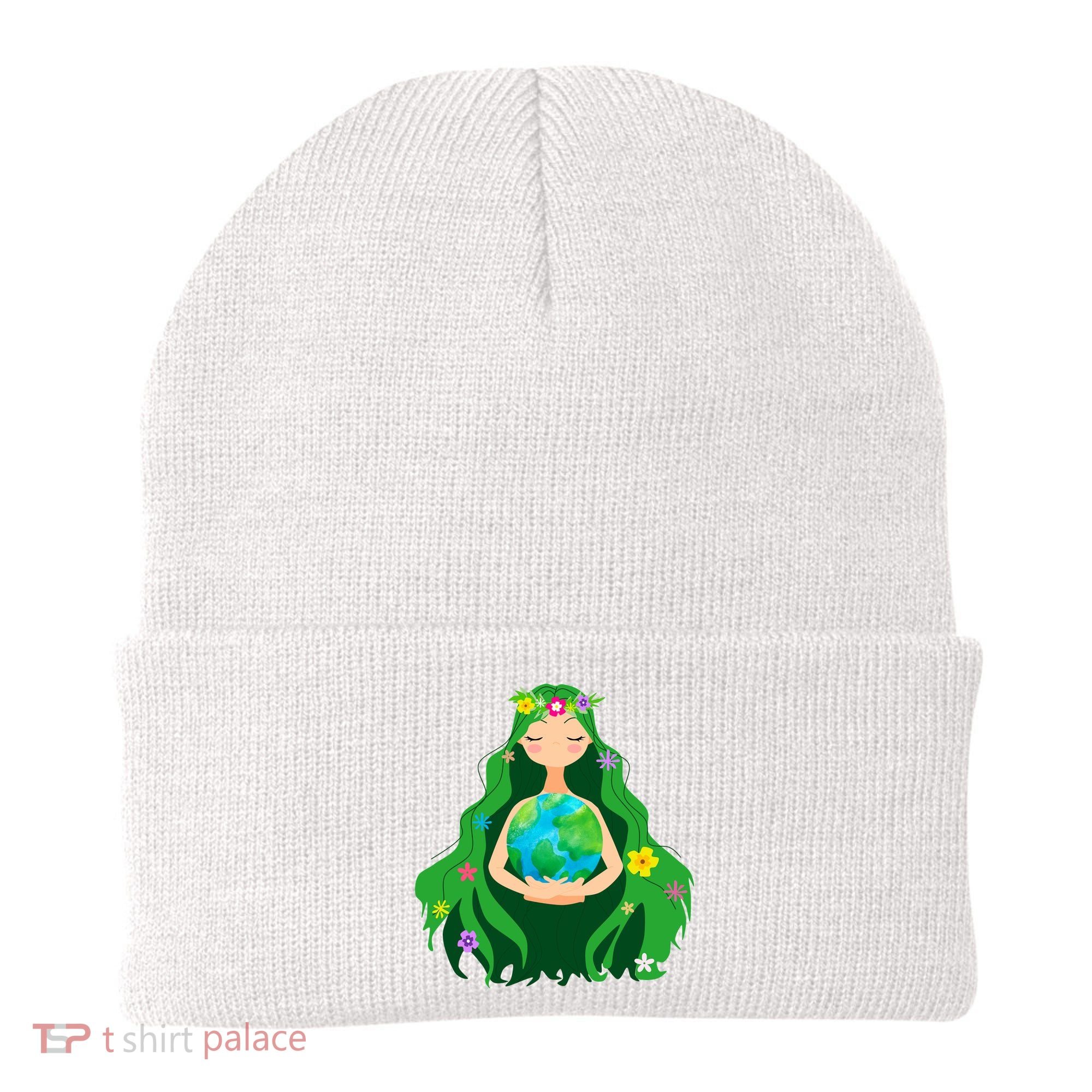 Flower Earth Mother Figure Cute Beanie