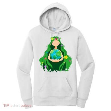 Flower Earth Mother Figure Cute Women's Hoodie