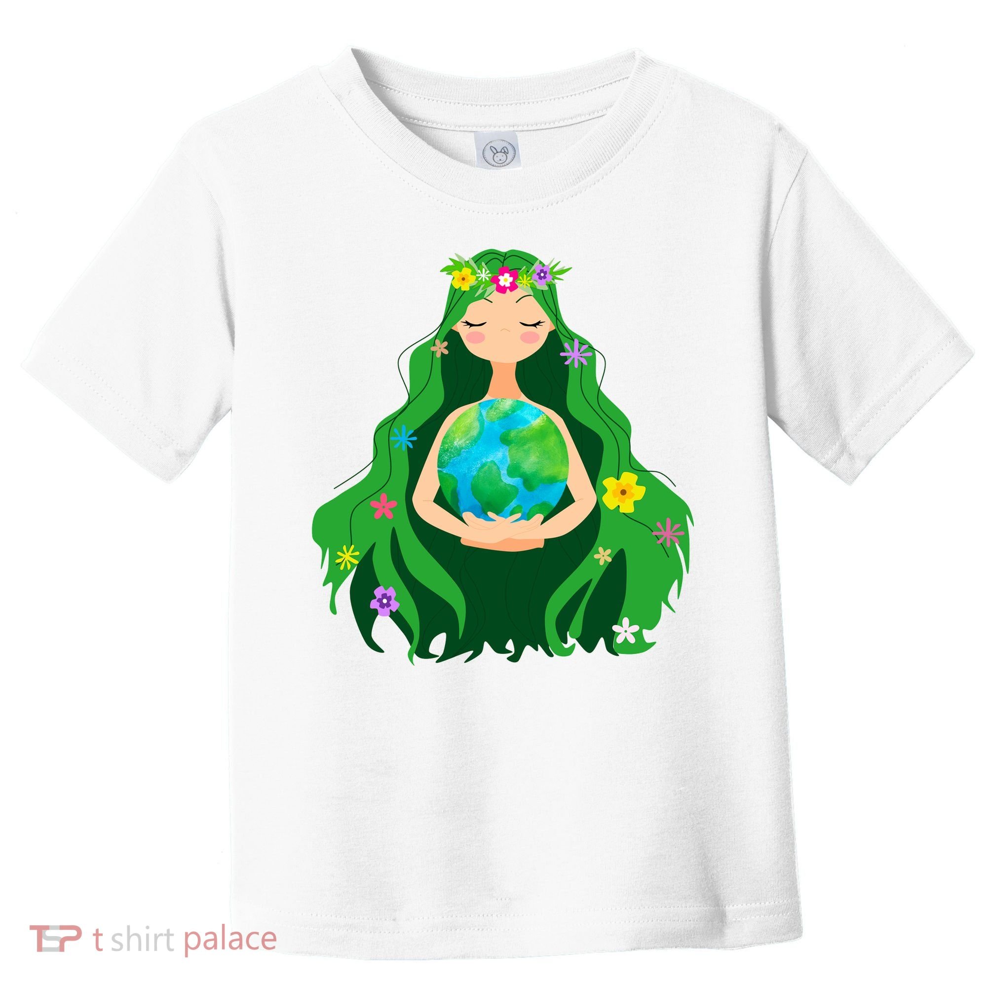 Flower Earth Mother Figure Cute Toddler T-Shirt