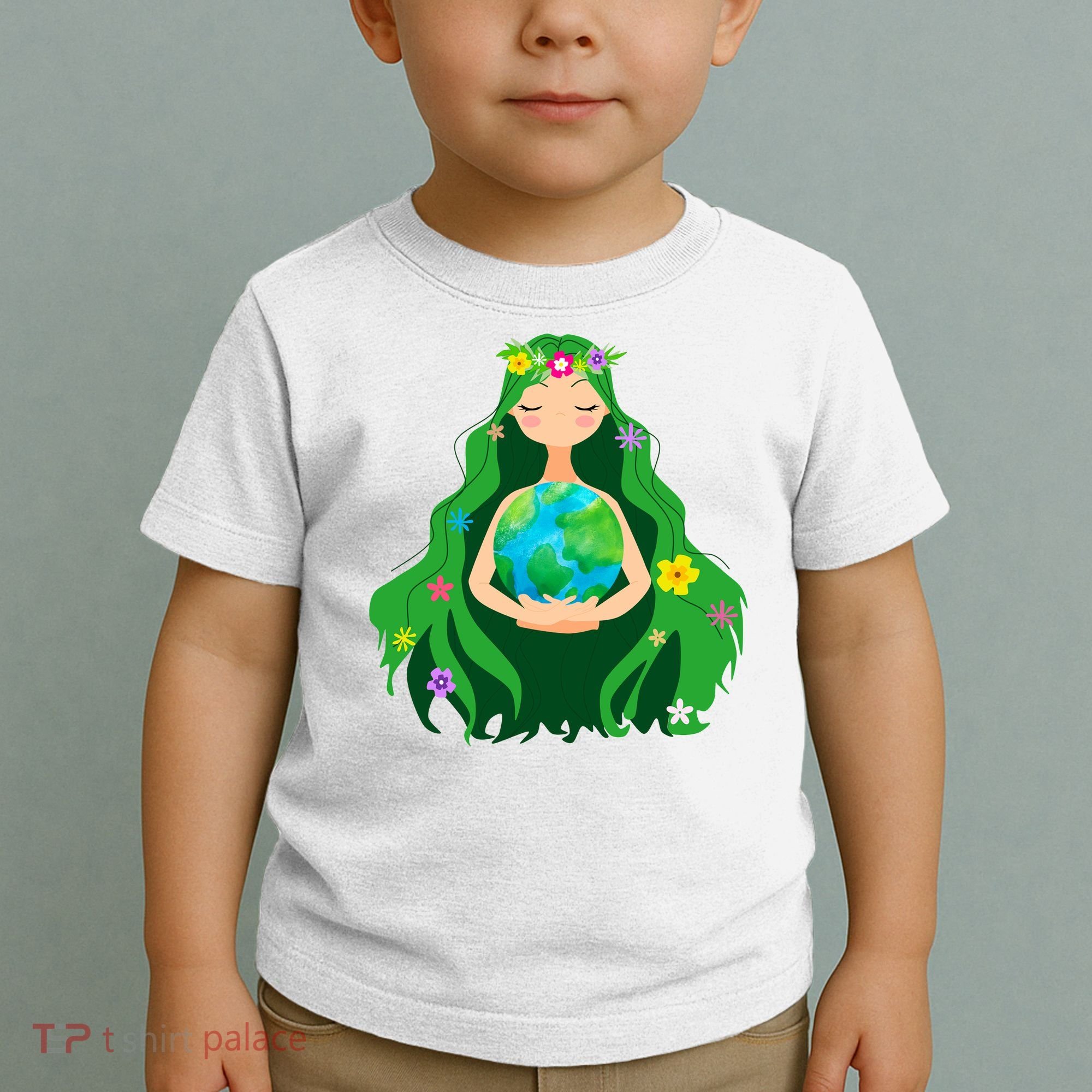 Flower Earth Mother Figure Cute Toddler T-Shirt