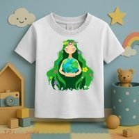 Flower Earth Mother Figure Cute Toddler T-Shirt thumb 3
