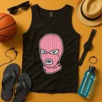 Female Pink Ski Tank Top thumb 4
